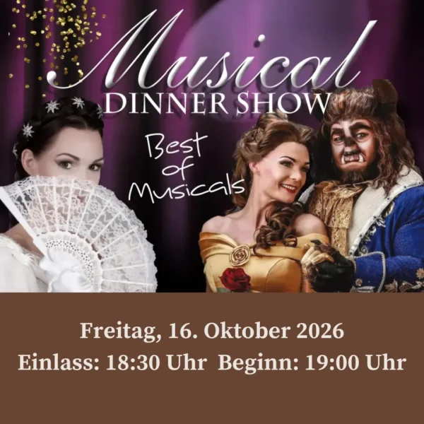 Tickets Musical Dinner Show – 16.10.2026
