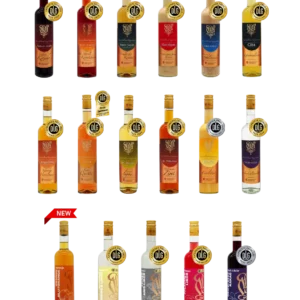 Alle Liköre der Klosterbrennerei Wöltingerode auf einem Bild. Backweek Angebot. 3 Liköre nach Wahl für 37,50 €